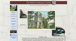 Desktop Screenshot of miltonhistoricalsociety.org
